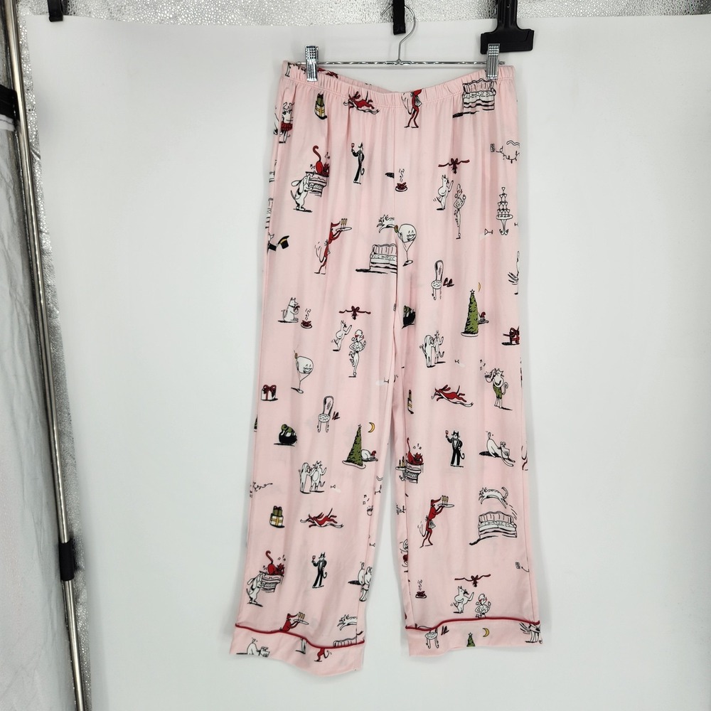Kate Spade New York Pink Medium Notch Collar Jersey Sleep Lounge Pj Set NWT - Picture 7 of 11